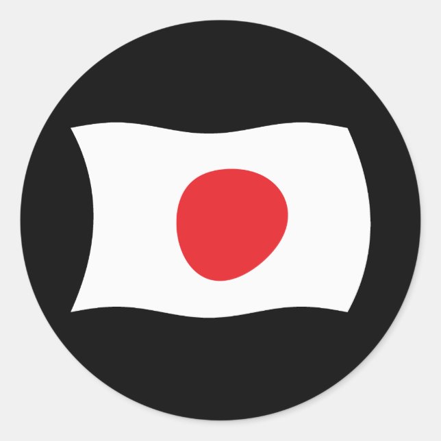 Autocollant du drapeau du Japon (Devant)