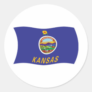 Autocollant du drapeau du Kansas
