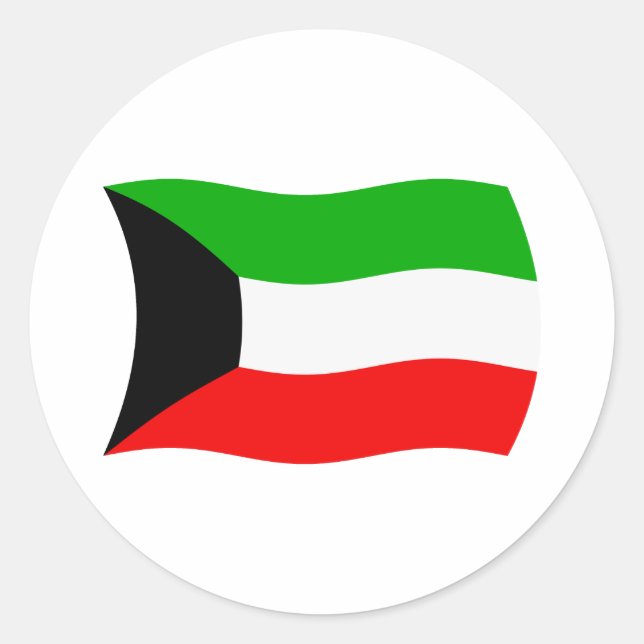 Autocollant du drapeau du Koweït (Devant)