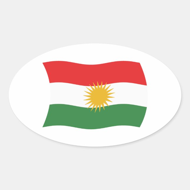 Autocollant du drapeau du Kurdistan (Devant)