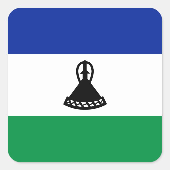 Autocollant du drapeau du Lesotho (Devant)