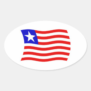 Autocollant du drapeau du Liberia