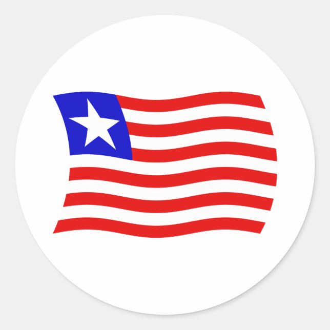Autocollant du drapeau du Liberia (Devant)