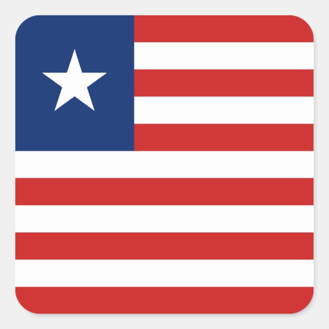 Autocollant du drapeau du Liberia (Devant)