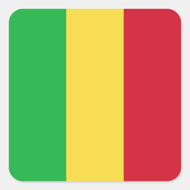Autocollant du drapeau du Mali (Devant)