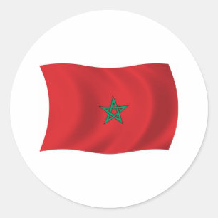 Autocollant du drapeau du Maroc