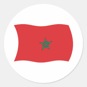 Autocollant du drapeau du Maroc