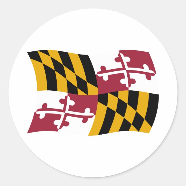 Autocollant du drapeau du Maryland (Devant)