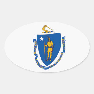 Autocollant du drapeau du Massachusetts