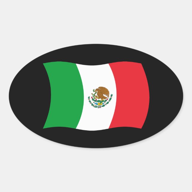 Autocollant du drapeau du Mexique (Devant)