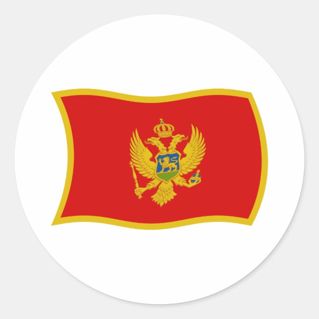 Autocollant du drapeau du Monténégro (Devant)
