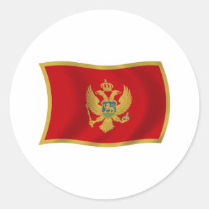 Autocollant du drapeau du Monténégro