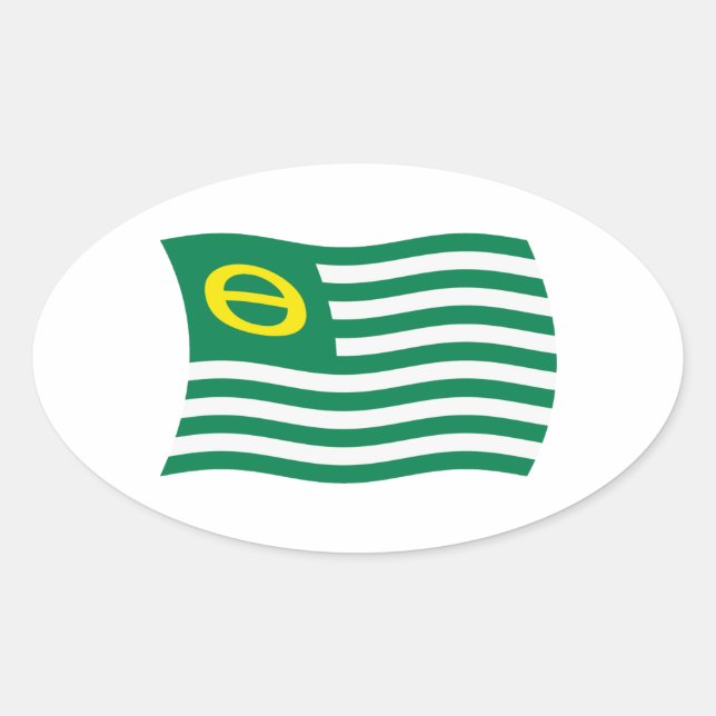 Autocollant du drapeau du mouvement écologique (Devant)