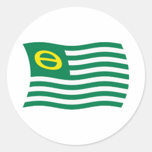Autocollant du drapeau du mouvement écologiste