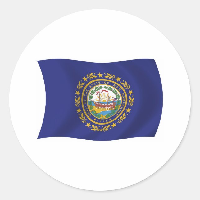 Autocollant du drapeau du New Hampshire (Devant)