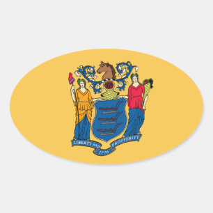Autocollant du drapeau du New Jersey