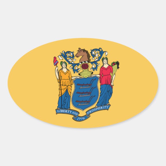 Autocollant du drapeau du New Jersey (Devant)