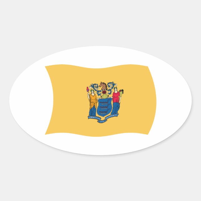 Autocollant du drapeau du New Jersey (Devant)