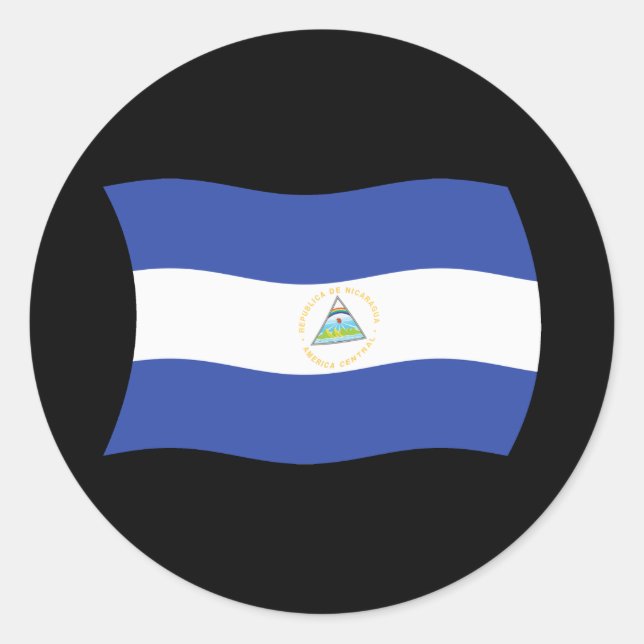 Autocollant du drapeau du Nicaragua (Devant)
