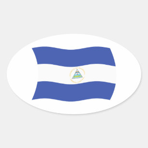 Autocollant du drapeau du Nicaragua