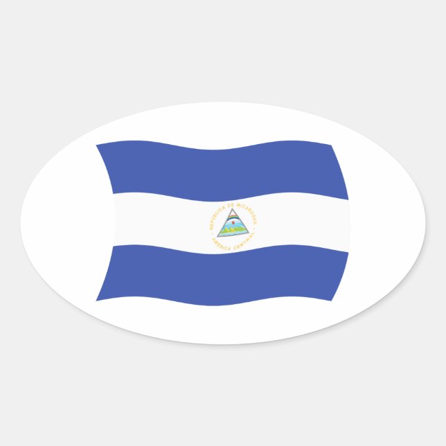 Autocollant du drapeau du Nicaragua (Devant)