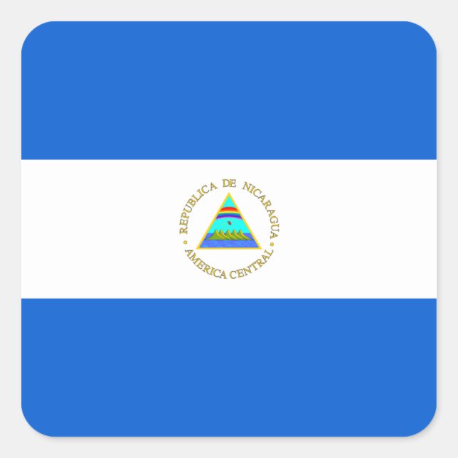 Autocollant du drapeau du Nicaragua (Devant)