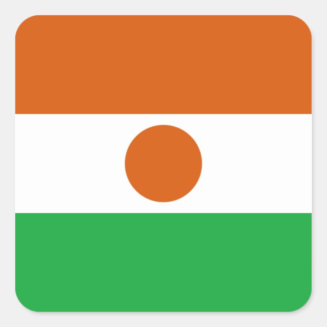 Autocollant du drapeau du Niger (Devant)