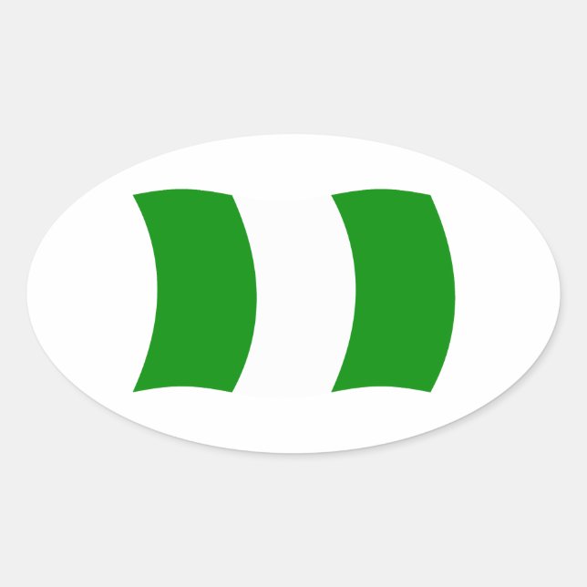 Autocollant du drapeau du Nigéria (Devant)