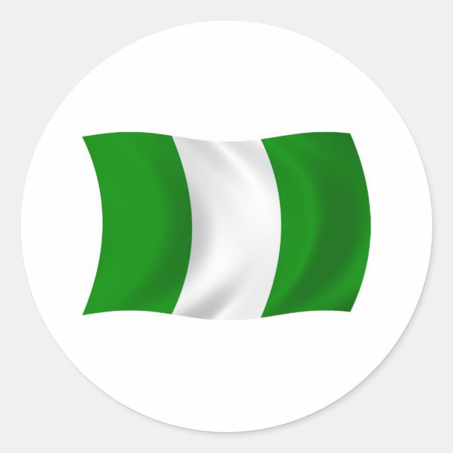 Autocollant du drapeau du Nigéria (Devant)