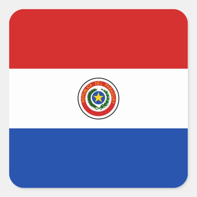 Autocollant du drapeau du Paraguay (Devant)