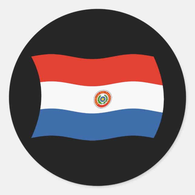 Autocollant du drapeau du Paraguay (Devant)