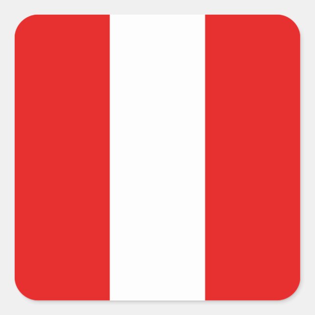 Autocollant du drapeau du Pérou (Devant)