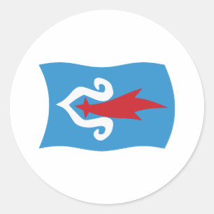 Autocollant du drapeau du peuple Aïnou
