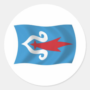 Autocollant du drapeau du peuple Aïnou