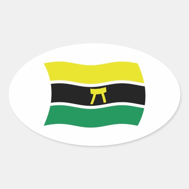 Autocollant du drapeau du peuple Ashanti (Devant)