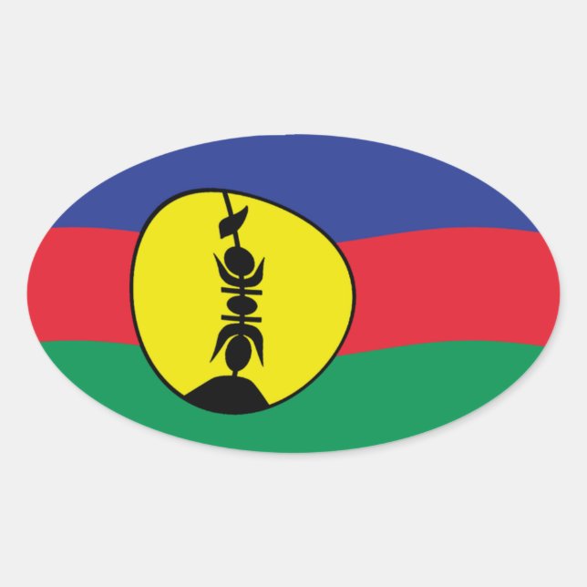 Autocollant du drapeau du peuple kanak (Devant)