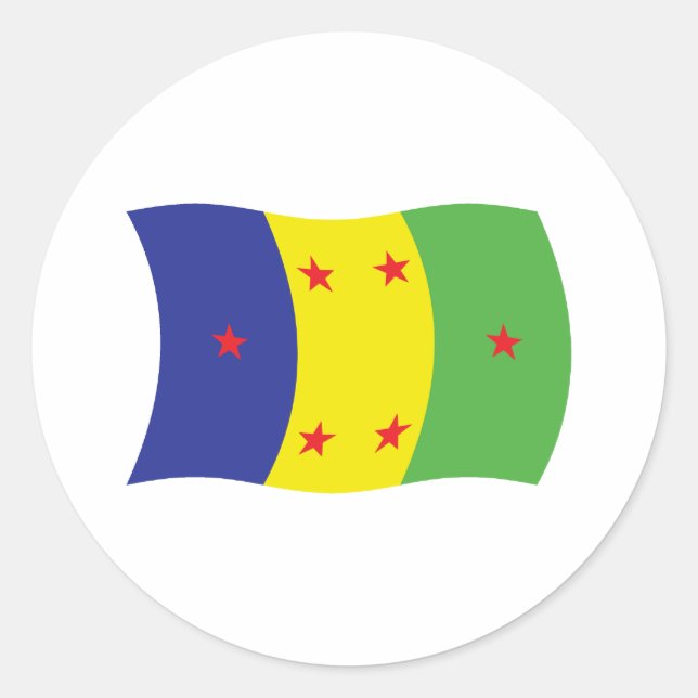 Autocollant du drapeau du peuple Ogoni (Devant)