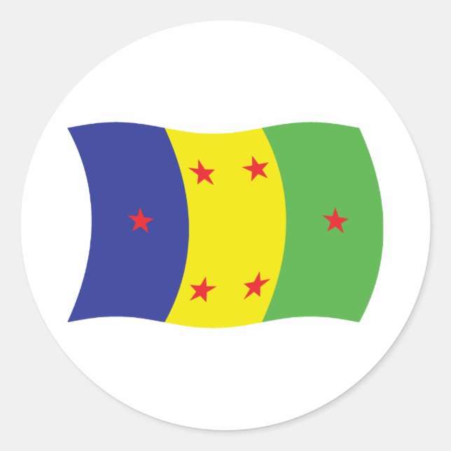 Autocollant du drapeau du peuple Ogoni (Devant)