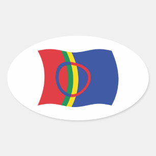 Autocollant du drapeau du peuple Sami