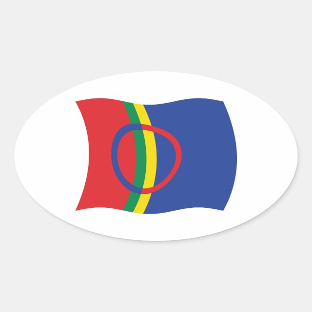 Autocollant du drapeau du peuple Sami (Devant)