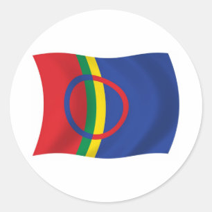 Autocollant du drapeau du peuple Sami