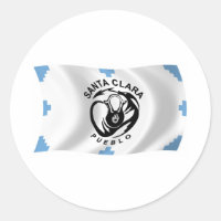 Autocollant du drapeau du pueblo de Santa Clara