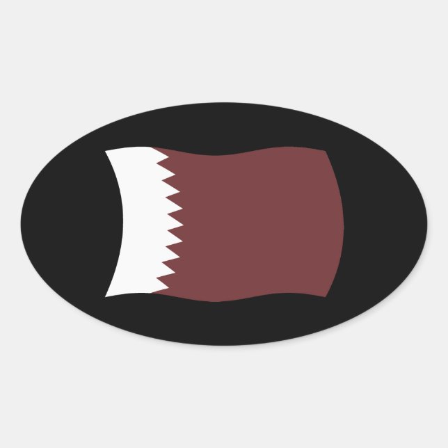 Autocollant du drapeau du Qatar (Devant)