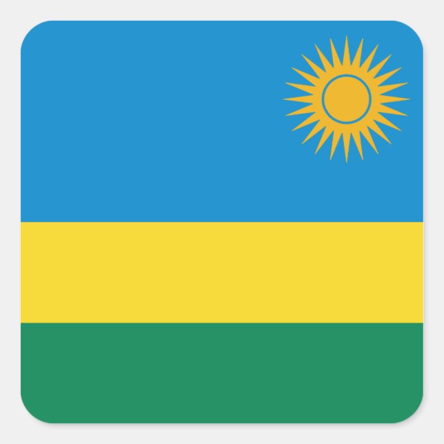 Autocollant du drapeau du Rwanda (Devant)