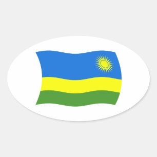 Autocollant du drapeau du Rwanda
