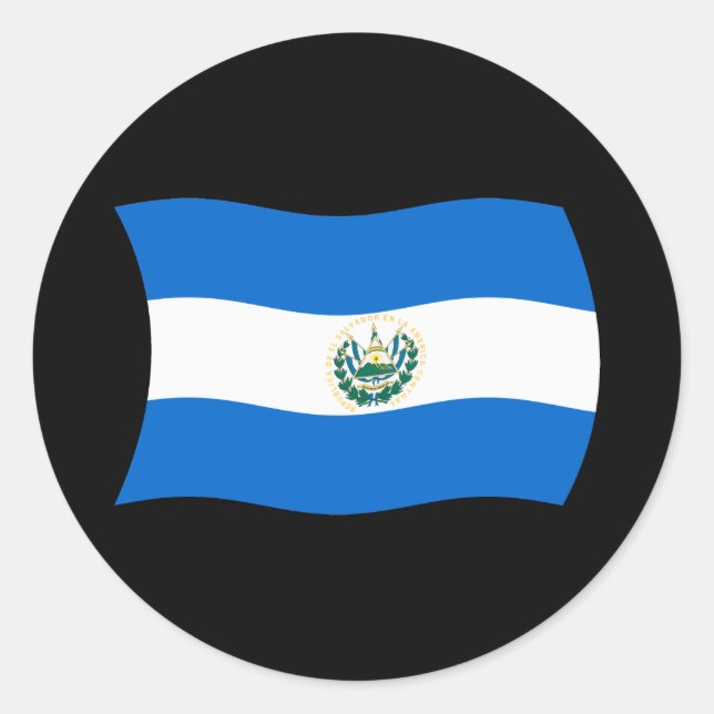 Autocollant du drapeau du Salvador (Devant)