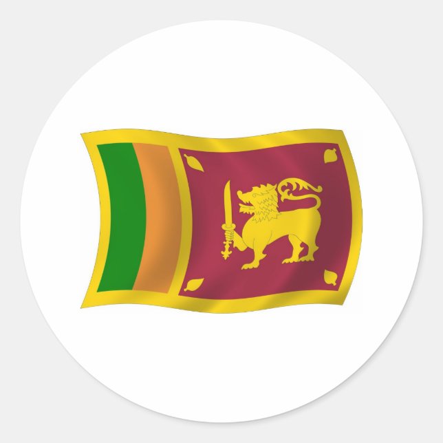 Autocollant du drapeau du Sri Lanka (Devant)