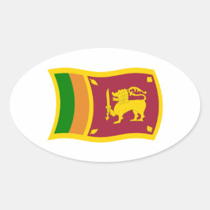 Autocollant du drapeau du Sri Lanka