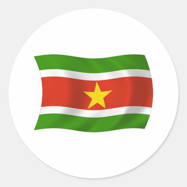 Autocollant du drapeau du Suriname (Devant)