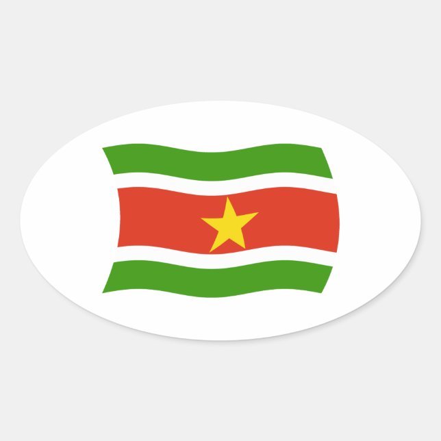Autocollant du drapeau du Suriname (Devant)